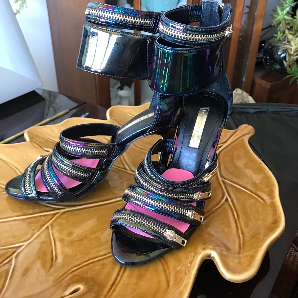 BCBG Black Zipped Heels